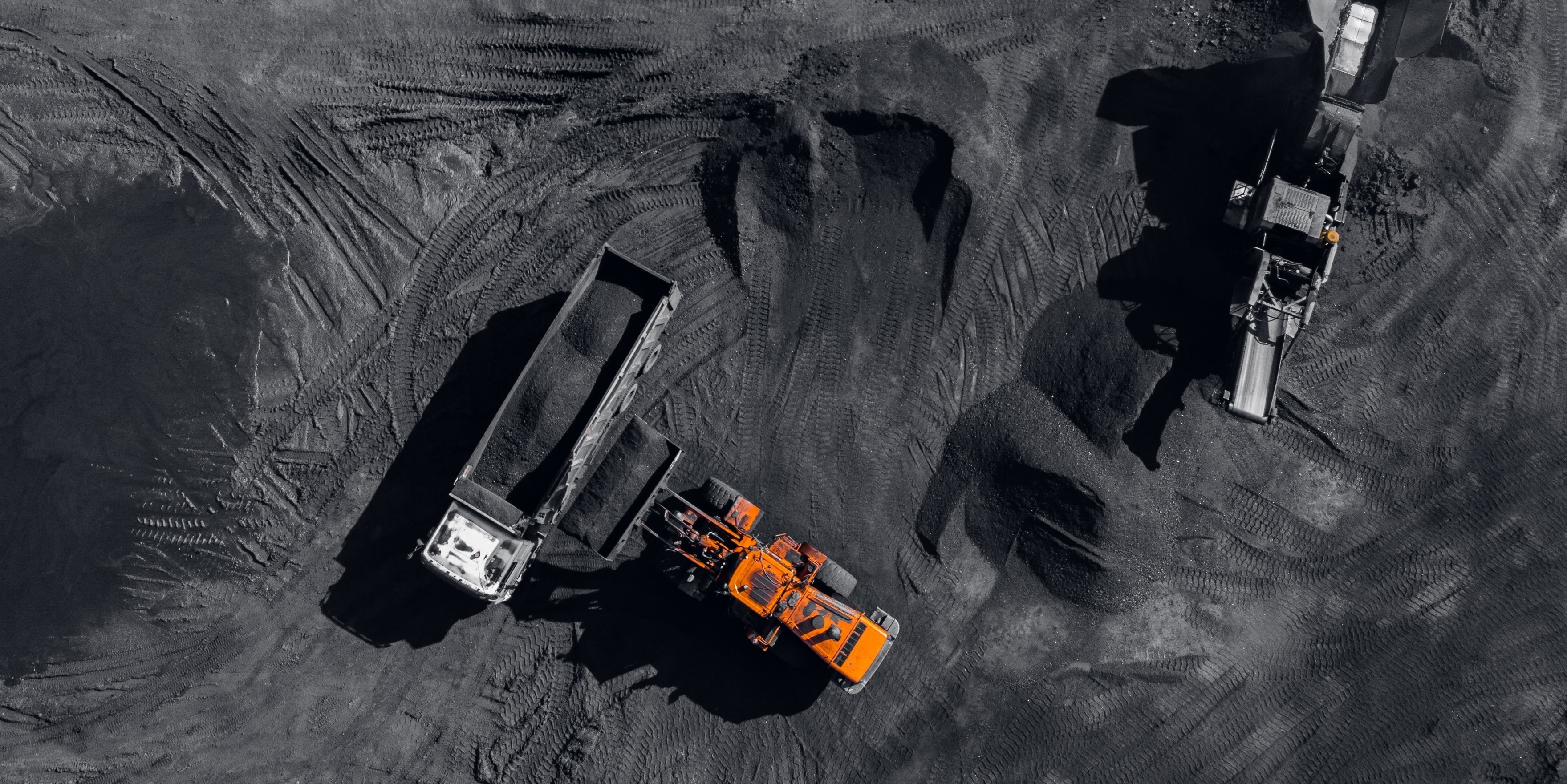 Aerial view of a construction site