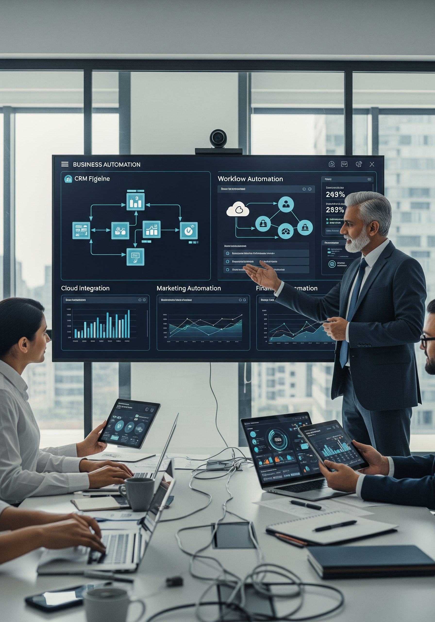 Business automation illustration