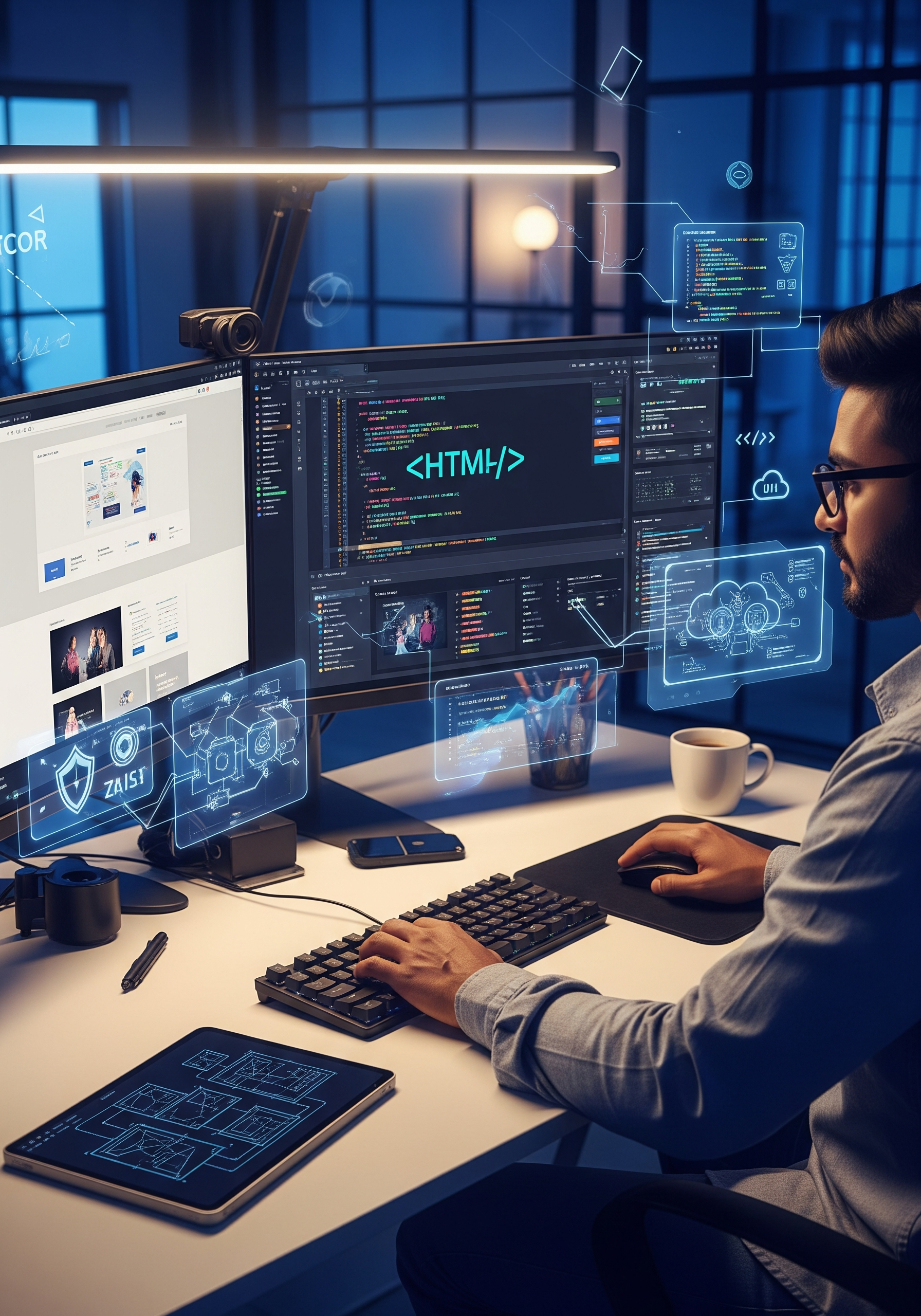 Web development illustration