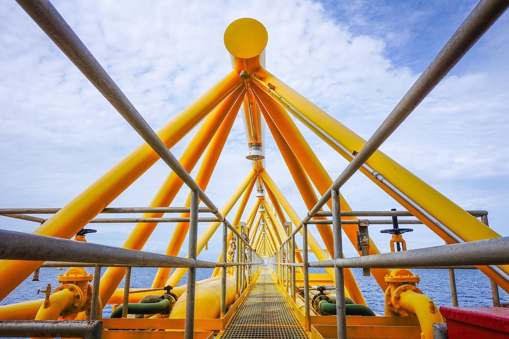 Oil rig in the ocean